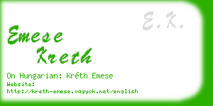 emese kreth business card